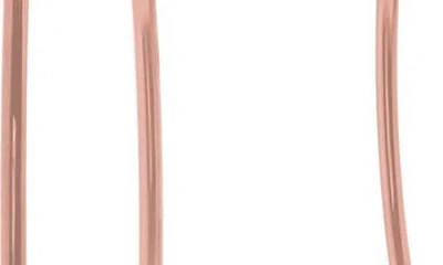 Steeltime 18k-rose Gold Plated Hoop Earrings In Rose Gold