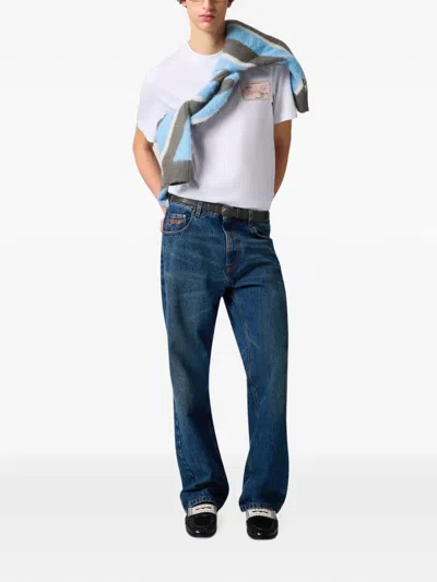 Msgm Logo-patch T-shirt In White
