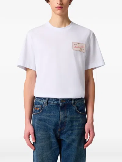 Msgm Logo-patch T-shirt In White