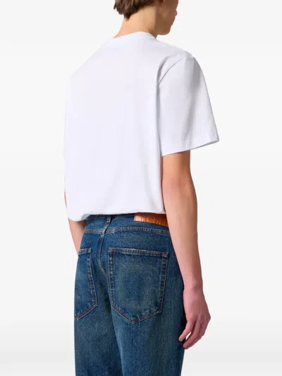 Msgm Logo-patch T-shirt In White