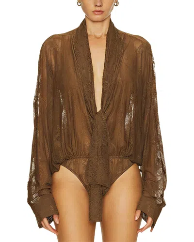 Adele Berto Bodysuit In Brown