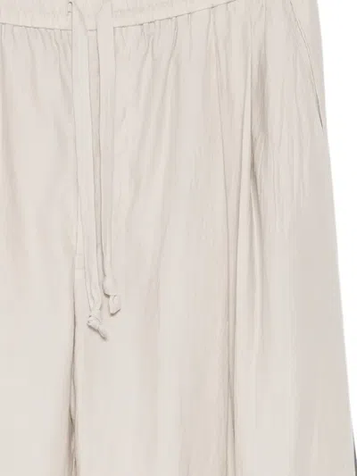 Ziggy Chen Thin-stripe Drawstring Trousers In Neutral