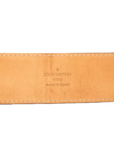 Pre-owned Louis Vuitton 2009 Monogram Initiales Reversible Belt In Brown