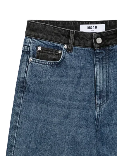 Msgm Belt-loop Pocket Jeans In Blue
