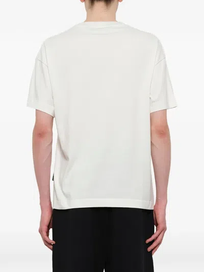 Palm Angels Neck Logo Printed T-shirt In White