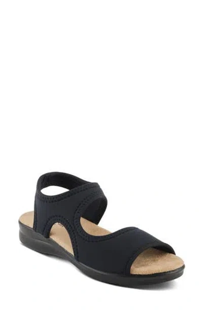 Flexus By Spring Step Marya Wedge Sandal In Black