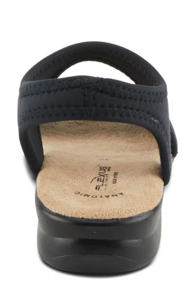 Flexus By Spring Step Marya Wedge Sandal In Black
