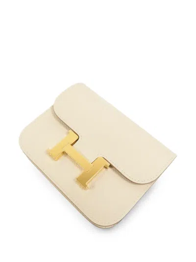 Pre-owned Hermes Constance Wallet In Neutrals