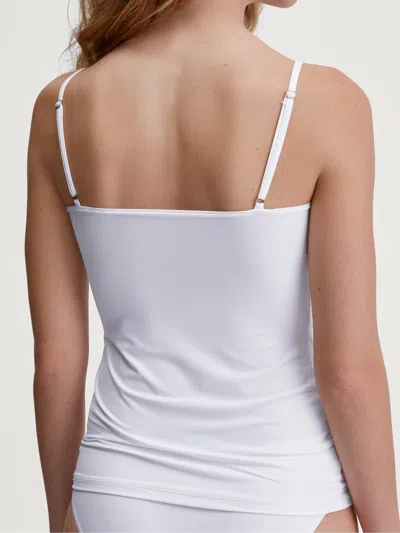 Calida Seamless Spaghetti Strap Top Adjustable Straps In White