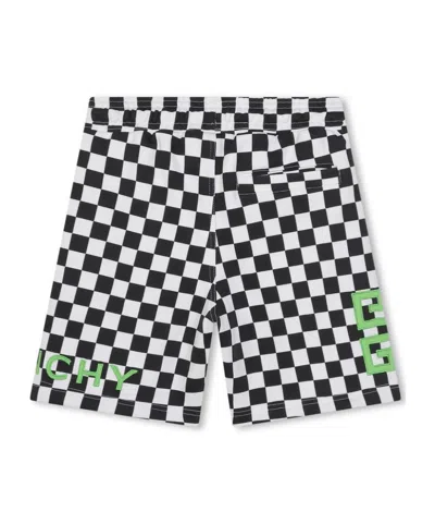 Givenchy Checked Cotton Shorts In White