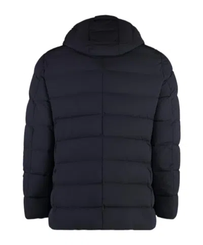 Moorer Double-breasted Down Jacket In Blue