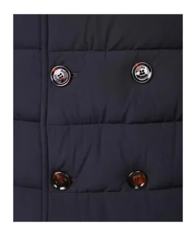 Moorer Double-breasted Down Jacket In Blue
