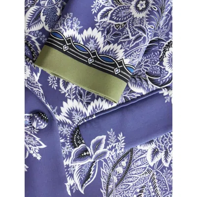 Etro Printed Cady Jacket In Blue