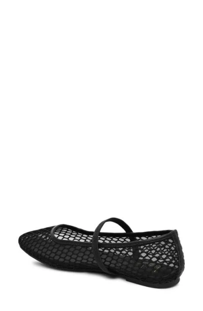 Nicole Miller Mesh Flat In Black