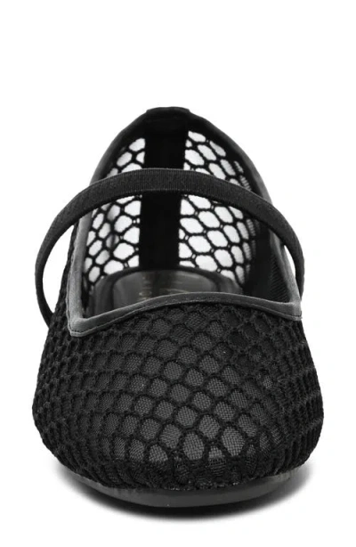 Nicole Miller Mesh Flat In Black