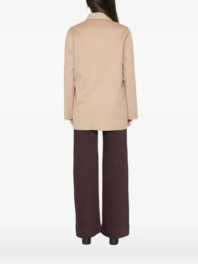 Valentino Winter Coat Tailored Fit Collared Design In Pink