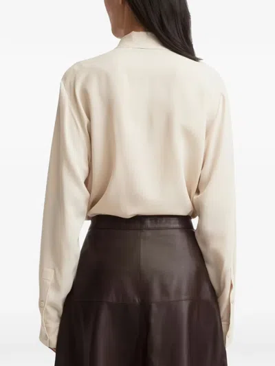 Iris Von Arnim Samara Silk Blouse In Neutral
