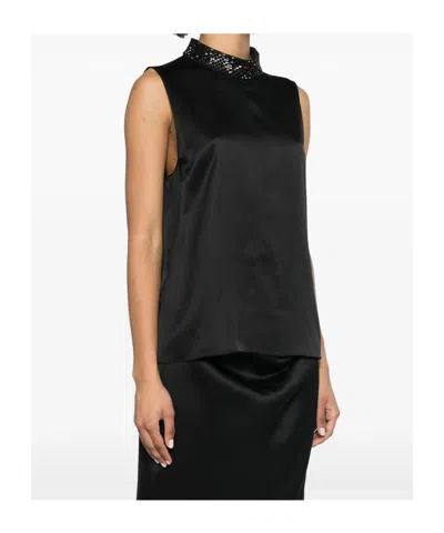 Tom Ford Top Silk Satin In Black