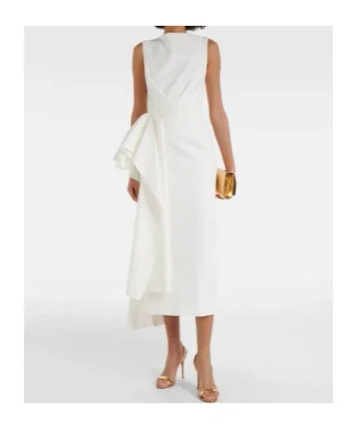 Roksanda Calatrava Crepe Midi Dress In White