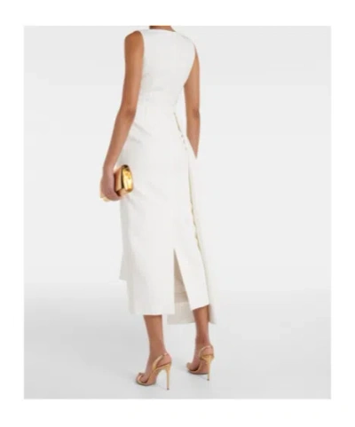 Roksanda Calatrava Crepe Midi Dress In White