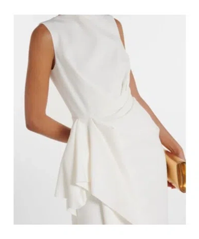 Roksanda Calatrava Crepe Midi Dress In White