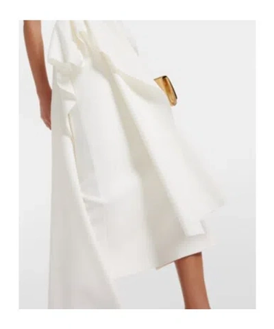 Roksanda Calatrava Crepe Midi Dress In White
