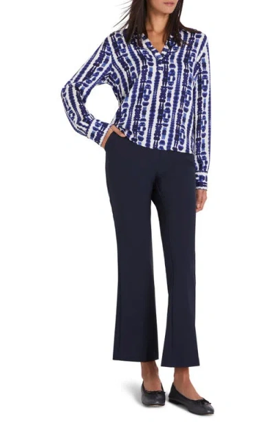 Nic + Zoe Shibori Stripe Top In Multi