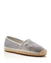 MICHAEL MICHAEL KORS Kendrick Glitter Mesh Espadrille Flats,1585811SILVER