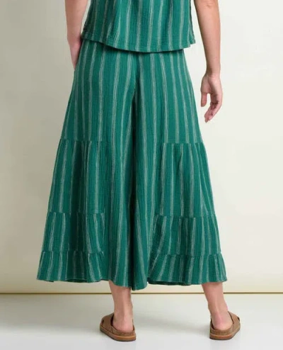 Toad And Co Tate Double Weave Palazzo Pants In Green