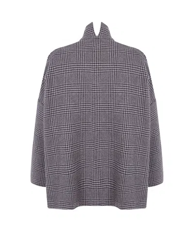 Daniela Gregis Prince Of Wales Check-pattern Oversized Jacket In Gray