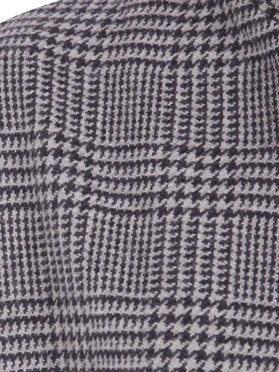 Daniela Gregis Prince Of Wales Check-pattern Oversized Jacket In Gray