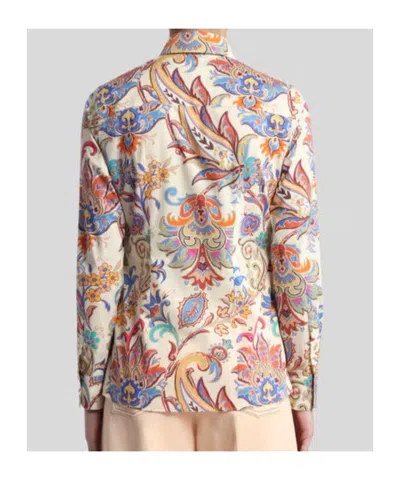 Etro Printed Poplin Shirt In Multi