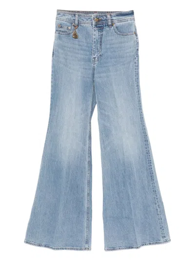 Zimmermann Denim Flared Jeans In Blue