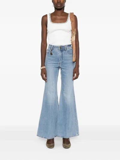 Zimmermann Denim Flared Jeans In Blue