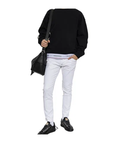 Dsquared2 Dsquared Black Cotton Oversize Sweatshirt In Black
