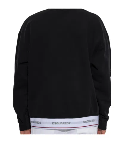 Dsquared2 Dsquared Black Cotton Oversize Sweatshirt In Black