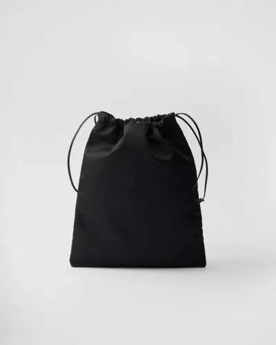 Prada Drawstring Clutch In Black