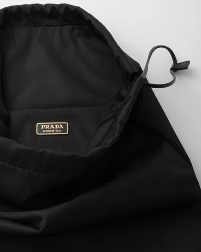 Prada Drawstring Clutch In Black