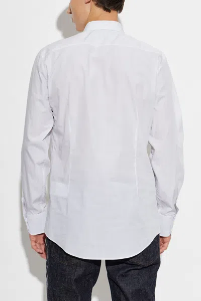 Dsquared2 이지 슬림 70's 핀 칼라 셔츠 In White