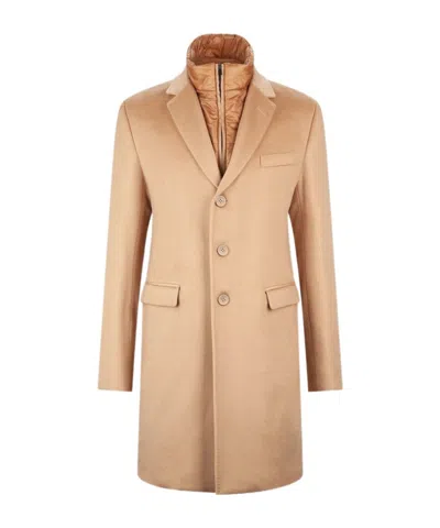 Herno Long-sleeved Coat In Neutral