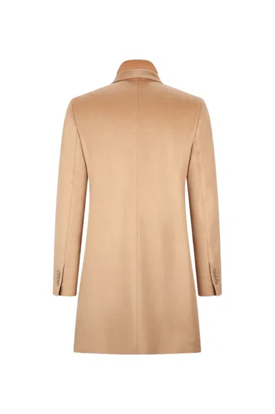 Herno Long-sleeved Coat In Neutral