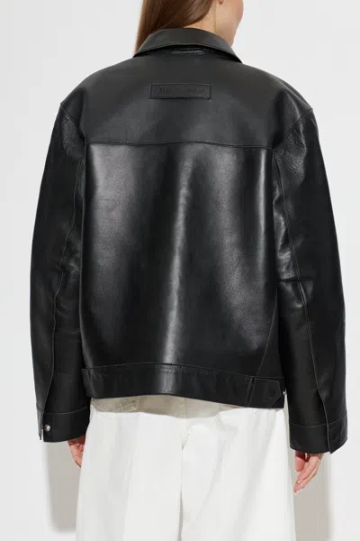 Samsoe & Samsoe Sastevie Leather Jacket In Black
