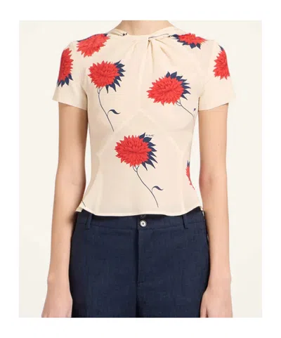 La Doublej Chignon Top In Neutral