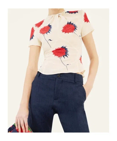 La Doublej Chignon Top In Neutral