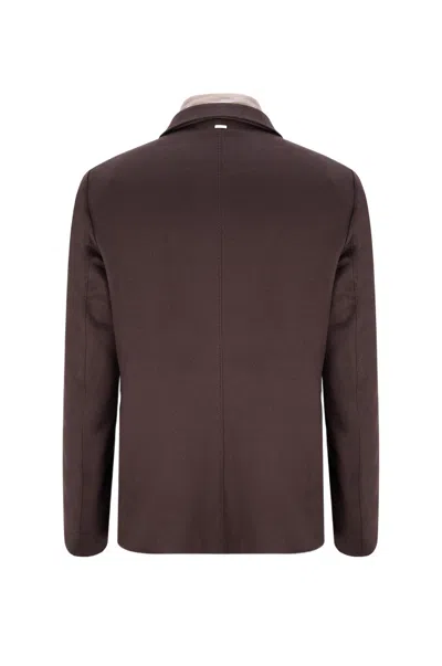 Herno Turtleneck Jacket In Brown