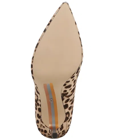 Sam Edelman Hazel Pointed Toe Pump In Sand Multi Leopard Brahma Hair