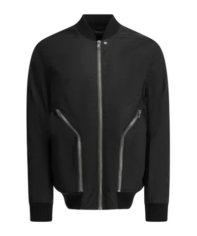 Rick Owens Heizer Flight Bomber Jacket In Black