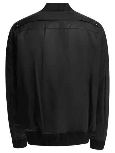 Rick Owens Heizer Flight Bomber Jacket In Black