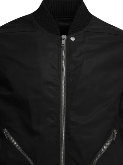 Rick Owens Heizer Flight Bomber Jacket In Black