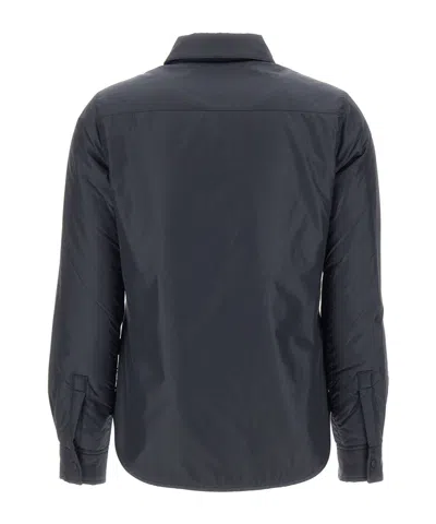 Aspesi Collared Jacket With Button Cuffs And Pockets In Blue